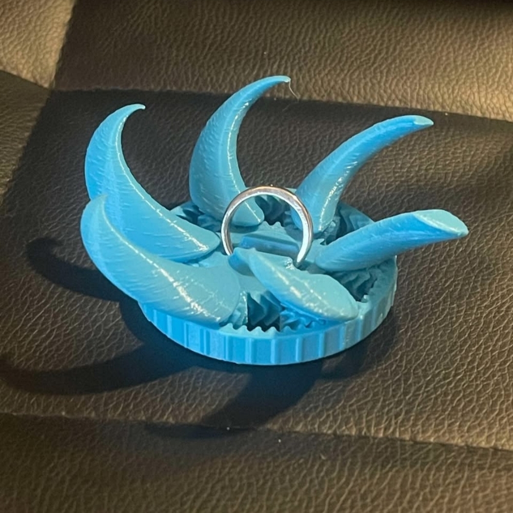 Blue RING BOX 3D PRINTED